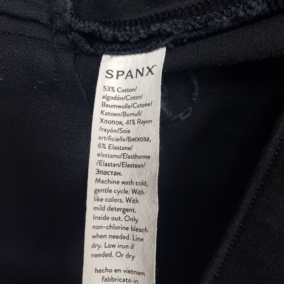 Spanx On The Go Ankle Slim Straight Pant Womens Medium Black Trouser - Picture 8 of 9